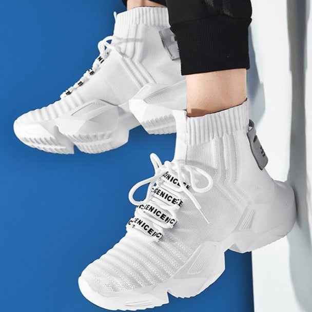 Nova Sock Runners - Triple White