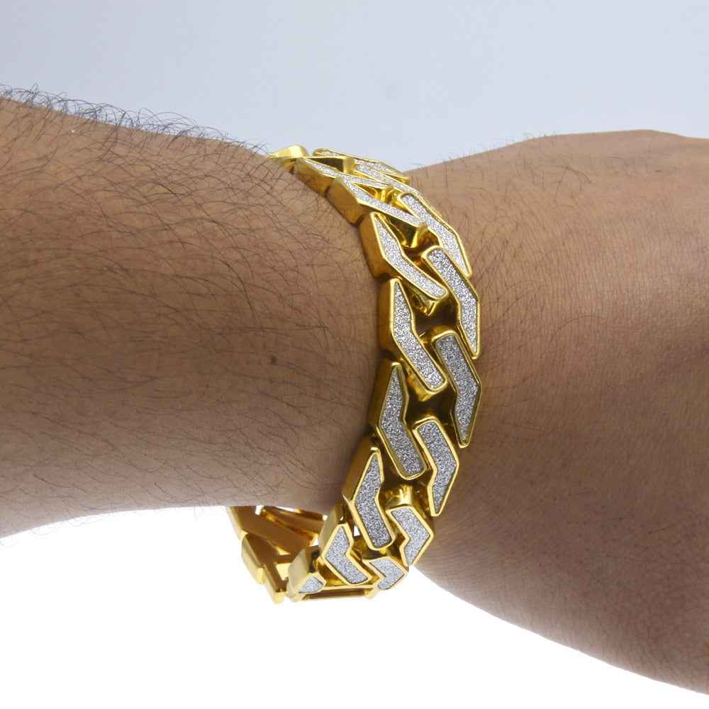 Sand Blast. Iced Cuban Bracelet