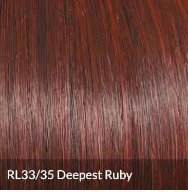 Raquel Welch Flash Forward Layered Mid-Length Textured Wig, Average Cap, RL33/35 Deepest Ruby