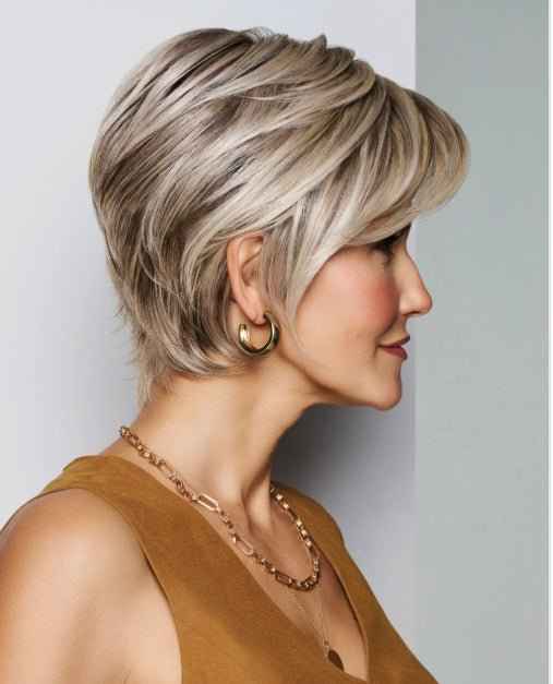 Raquel Welch Sheer Luxury Collection Posh Premier Short Boycut Wig, Luxlite Cap, Average, RL14/22 Pale Gold Wheat