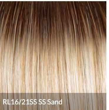 Raquel Welch Take A Bow Chin-Length Layered Wig with Hand-Tied Base, Petite Average Cap, RL16/21SS Shaded Sand