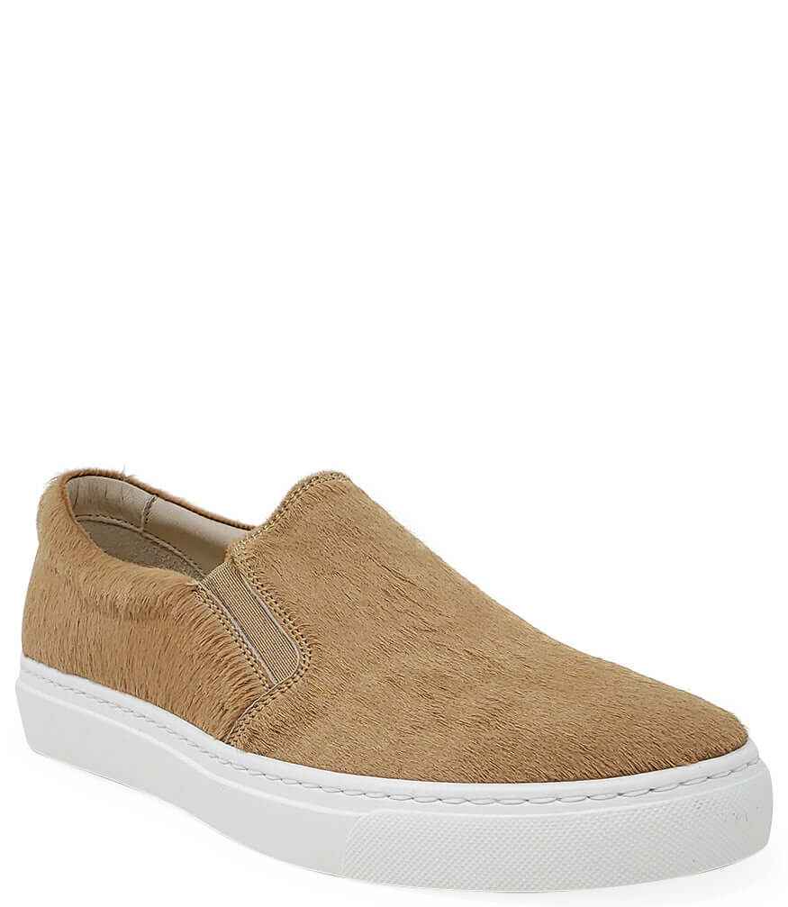 Sand Short Hair Calf Slip On Sneaker