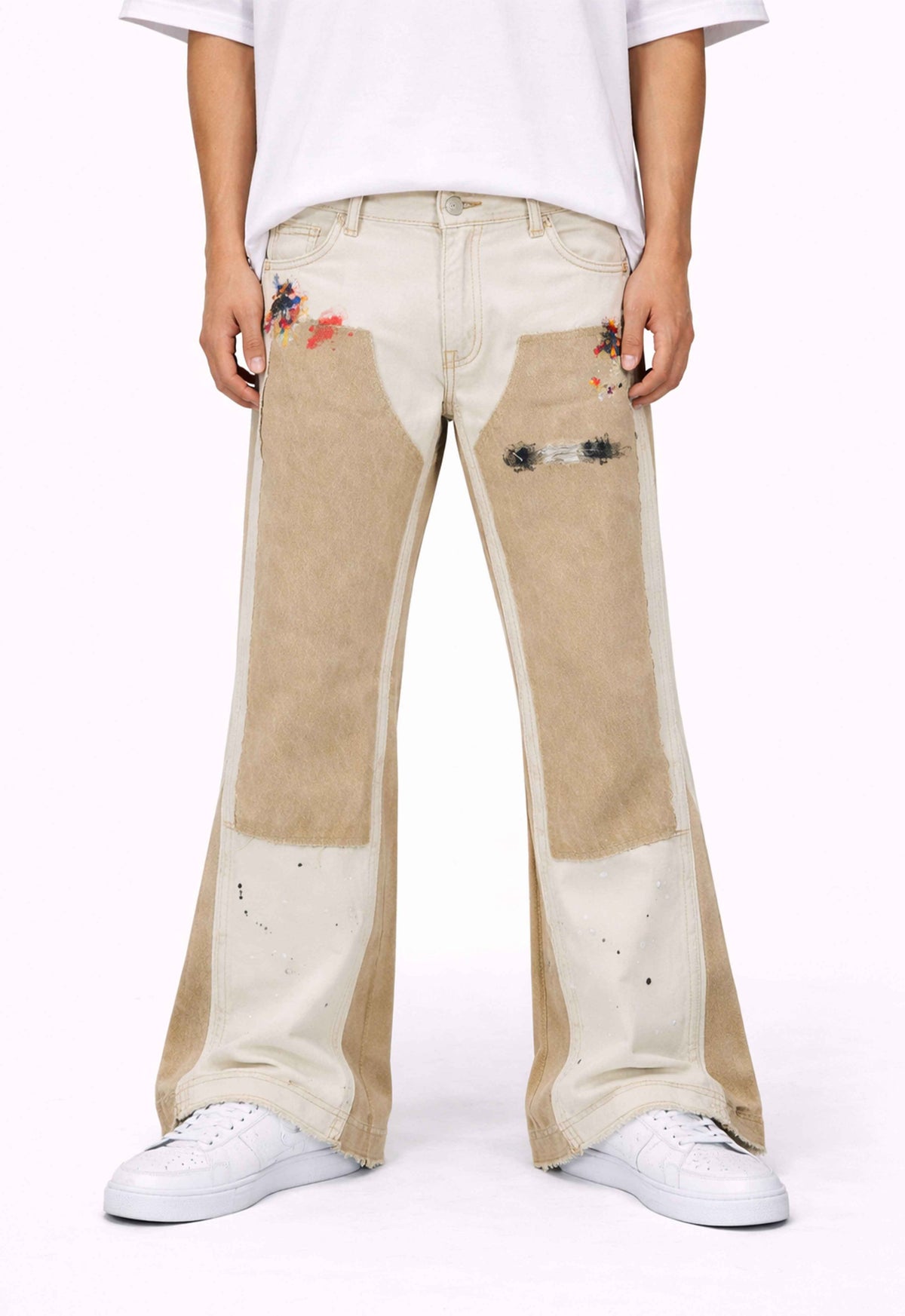 SAND SPLIT PAINTERS DENIM