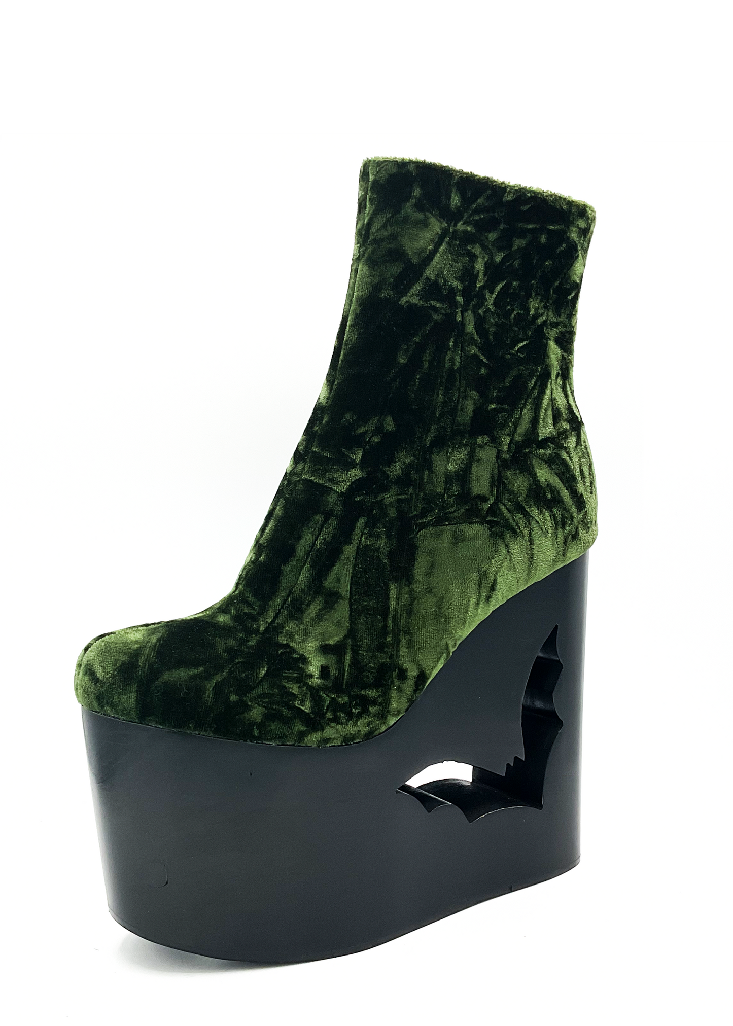Deadwood Moss Velvet Wedge Boot