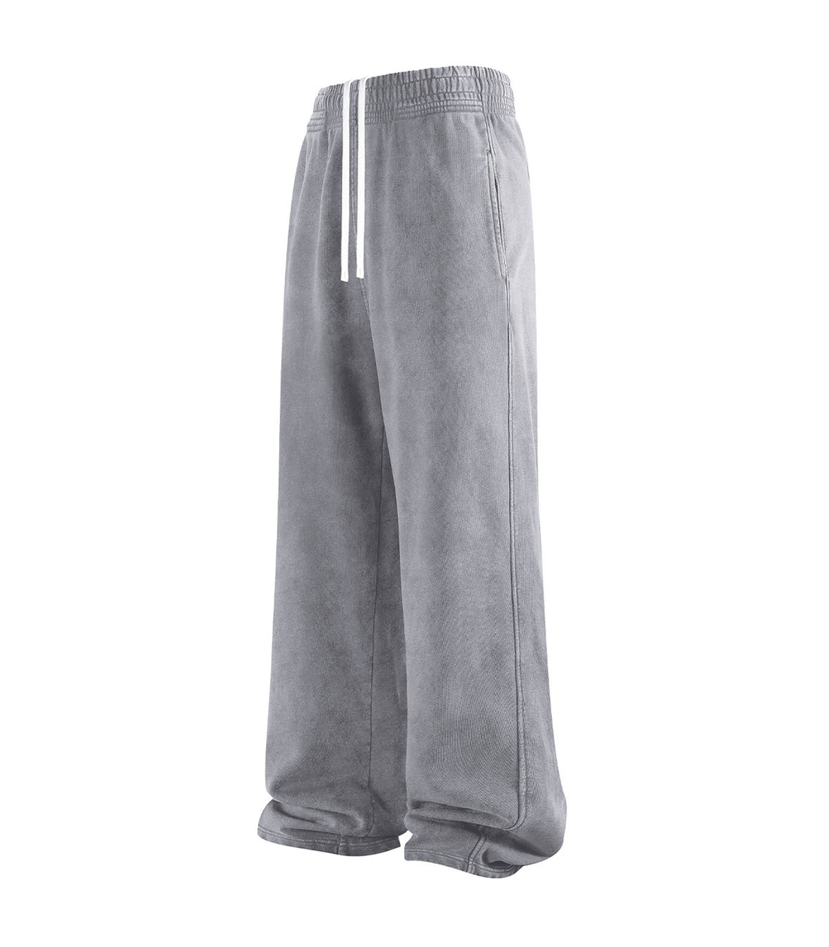 SLATE OVER-DYE SWEATPANTS - JUSTLUXURY