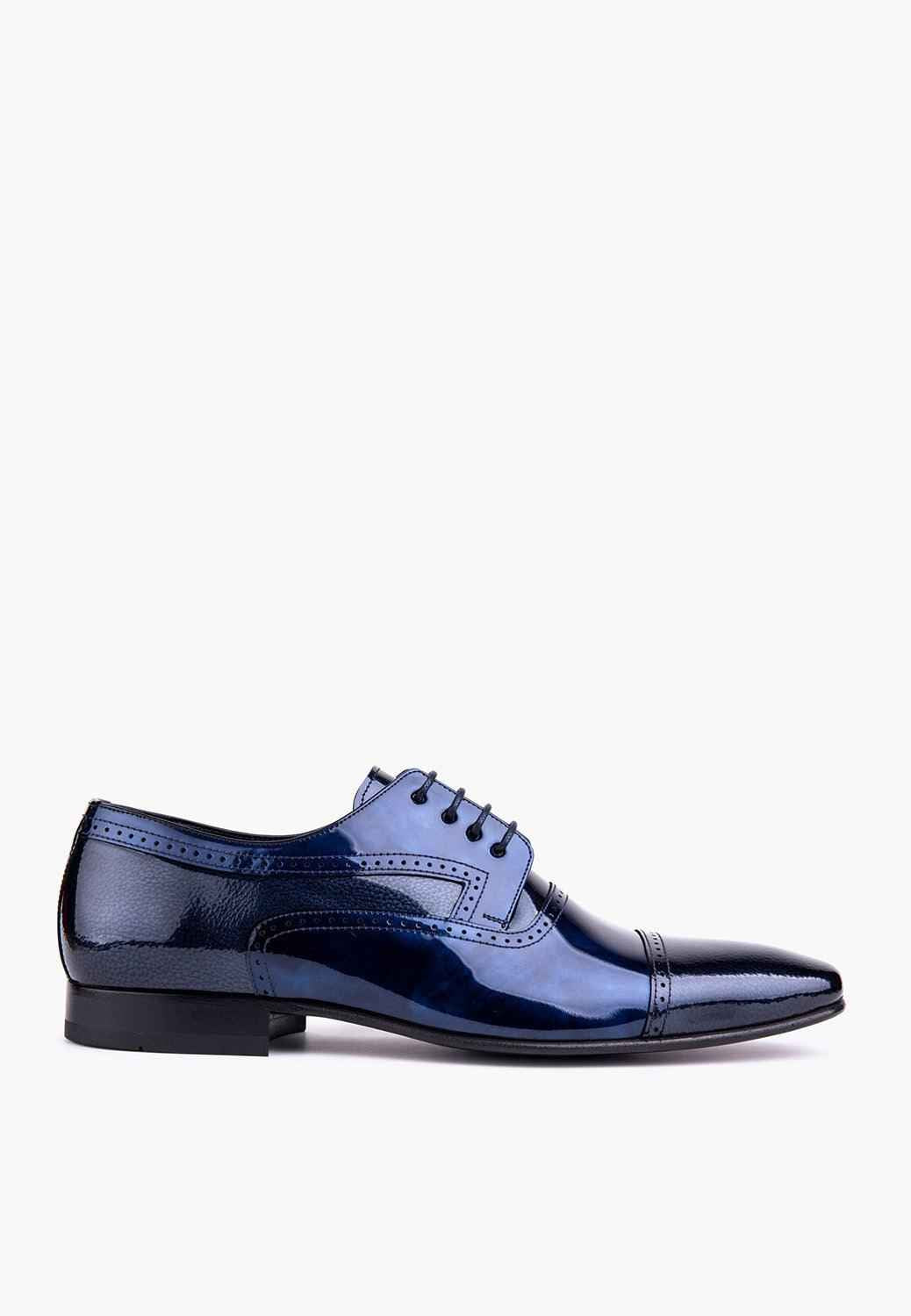 Sleek Lace Up Navy-Grey