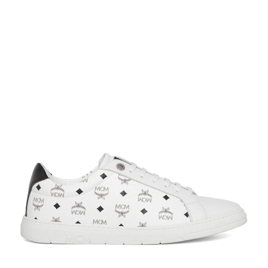 Mcm Men Printed Canvas Terrain Sneakers