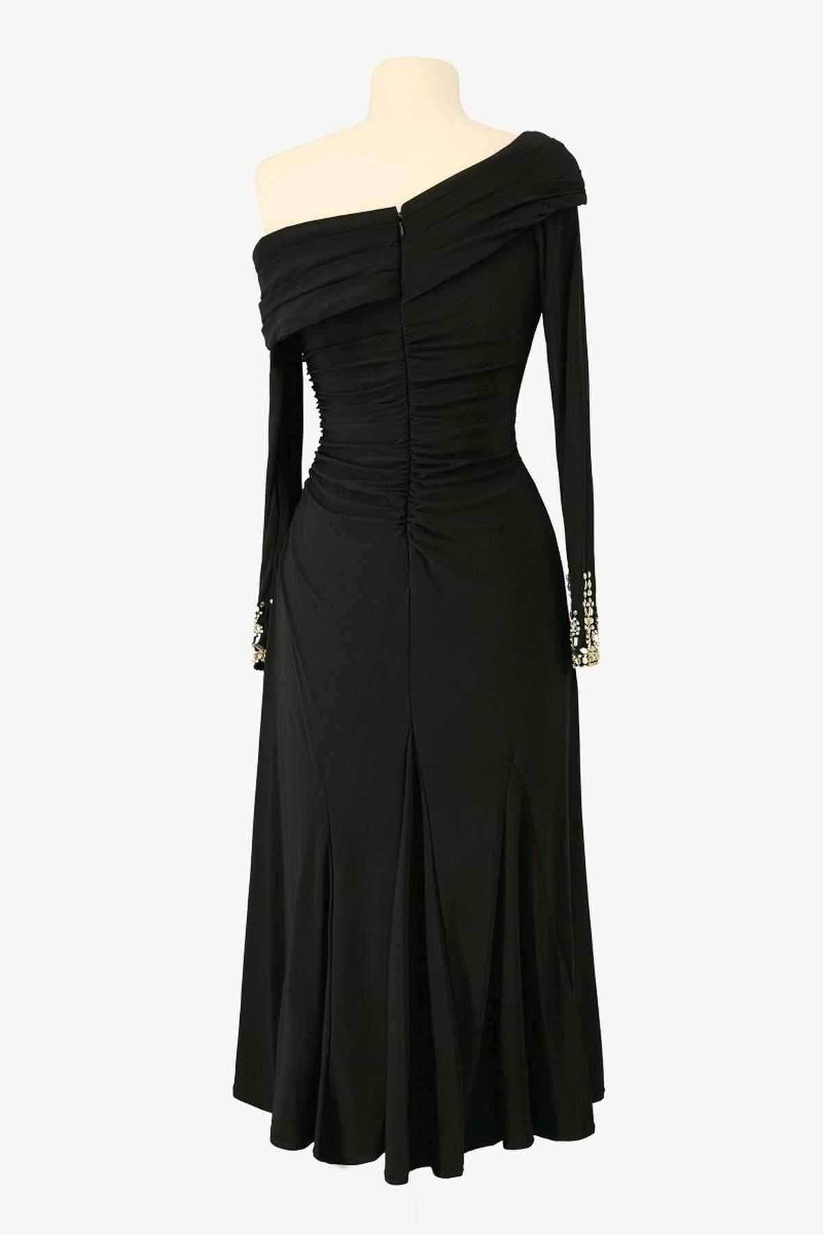 Ladivine Amoris T803 Off the Shoulder Long Sleeve Knee Length Dress