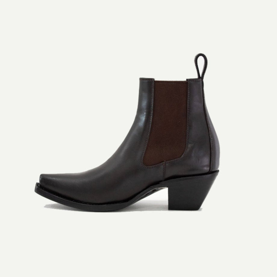 The Sandra Boot in Chocolate Brown - JUSTLUXURY