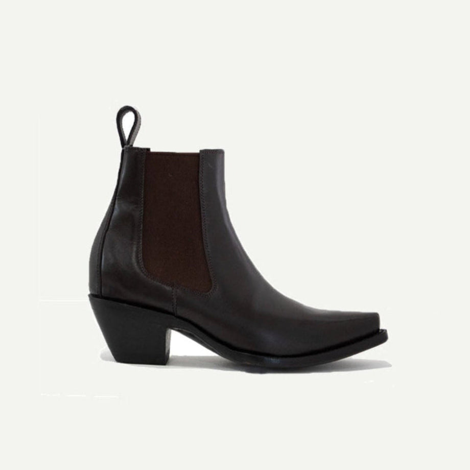 The Sandra Boot in Chocolate Brown - JUSTLUXURY