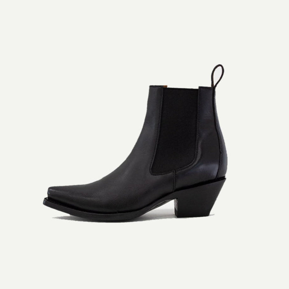 The Sandra Boot in Matte Black - JUSTLUXURY