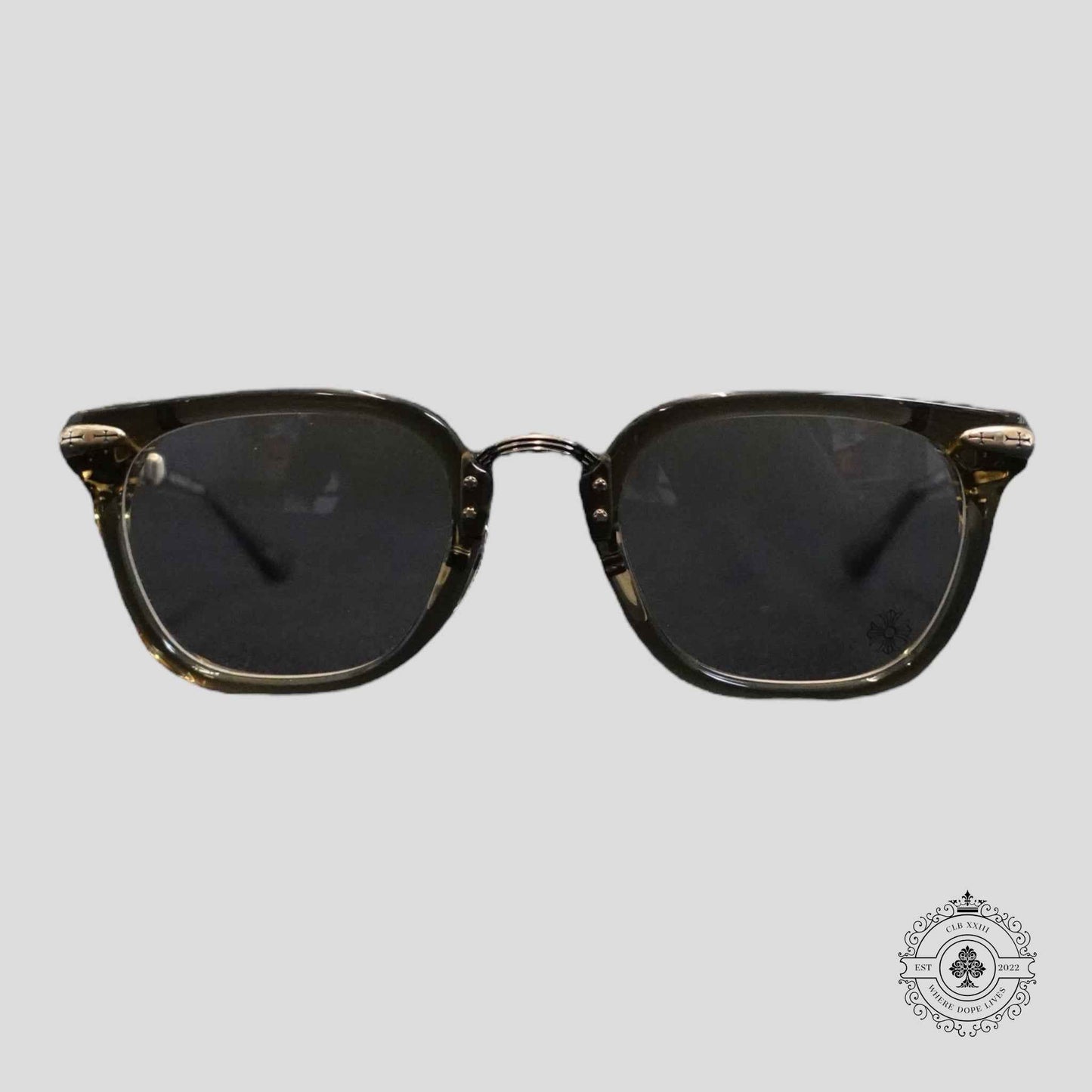 Chrome Hearts Titanasluvr Glasses in Grey/Silver