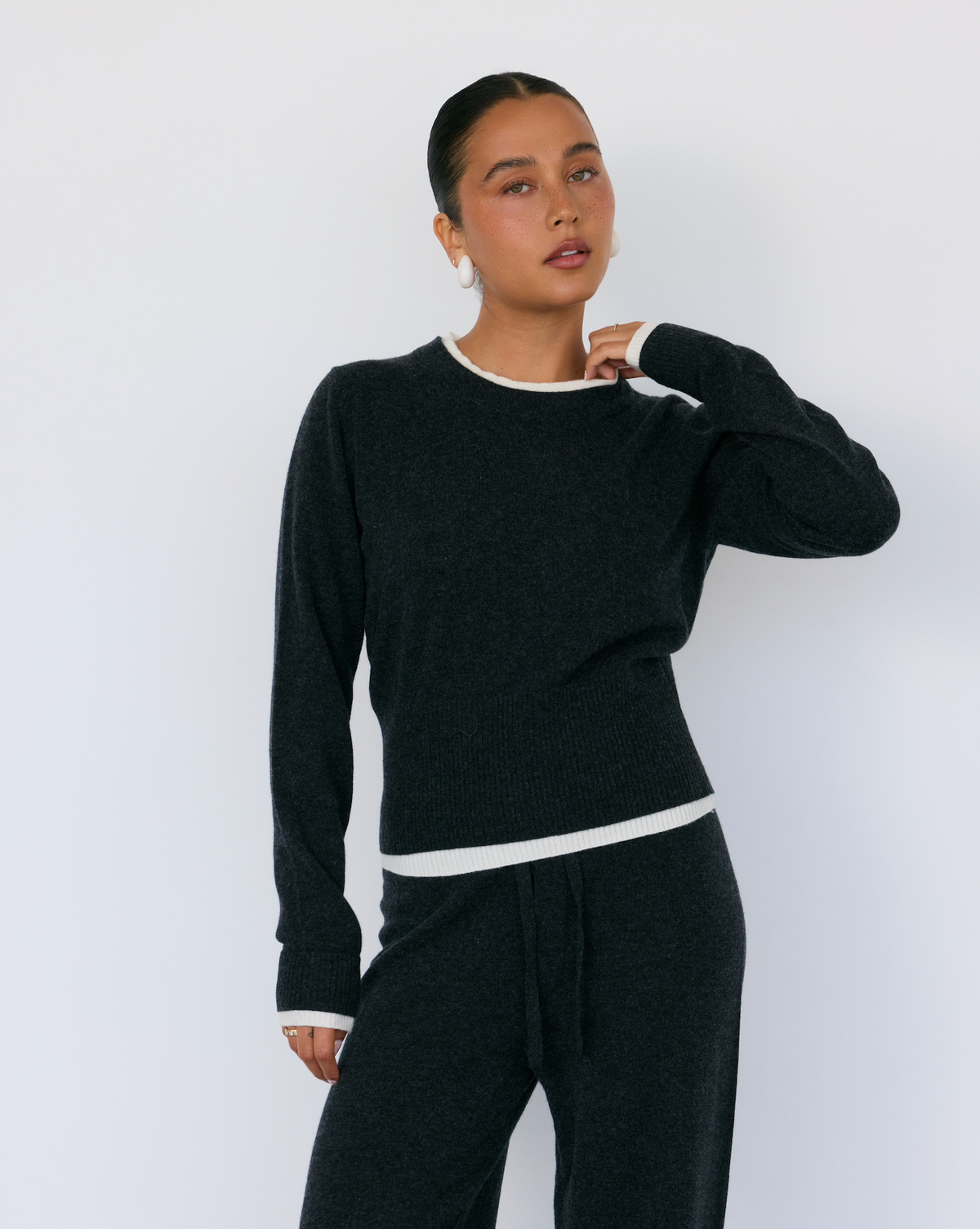Tove Layered Cashmere Crewneck - JUSTLUXURY