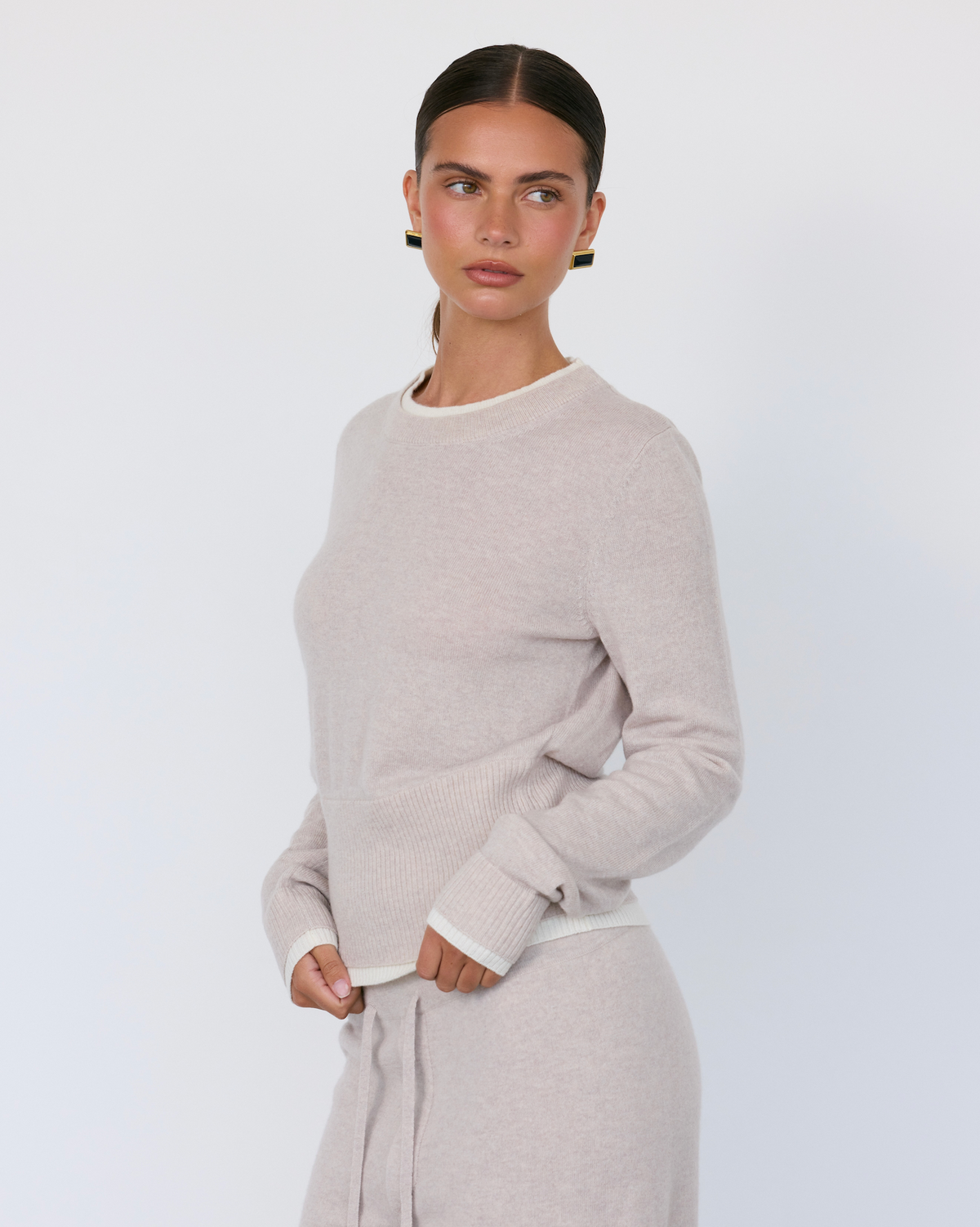 Tove Layered Cashmere Crewneck - JUSTLUXURY
