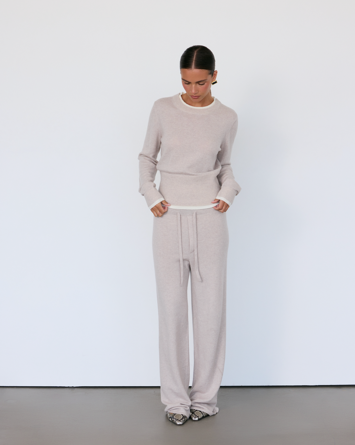 Tove Layered Cashmere Crewneck - JUSTLUXURY