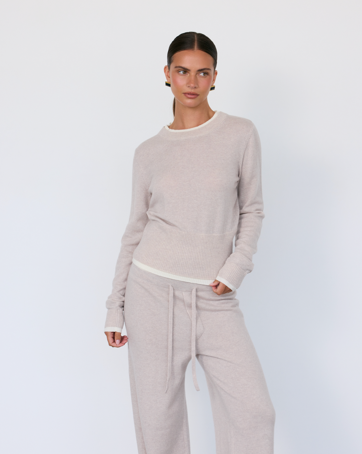 Tove Layered Cashmere Crewneck - JUSTLUXURY