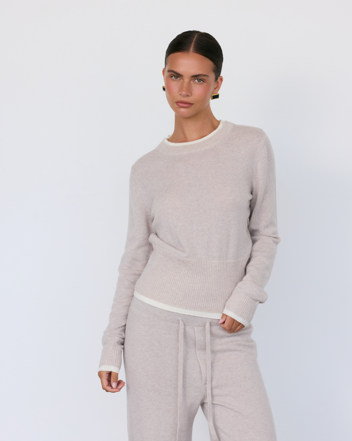 Tove Layered Cashmere Crewneck - JUSTLUXURY