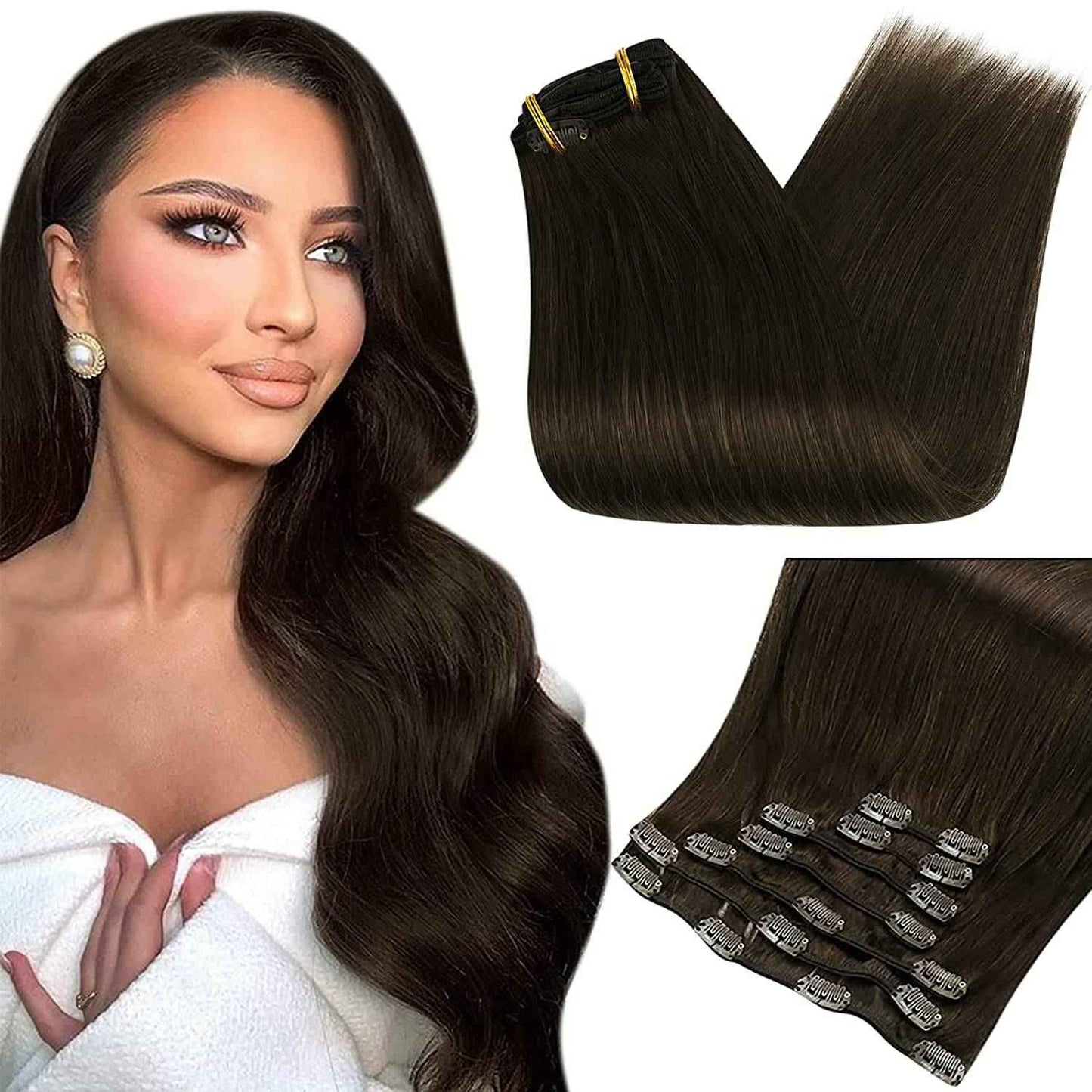 VIP Clip Extensions / Silky Straight 24" (170 g) - ClipeX System