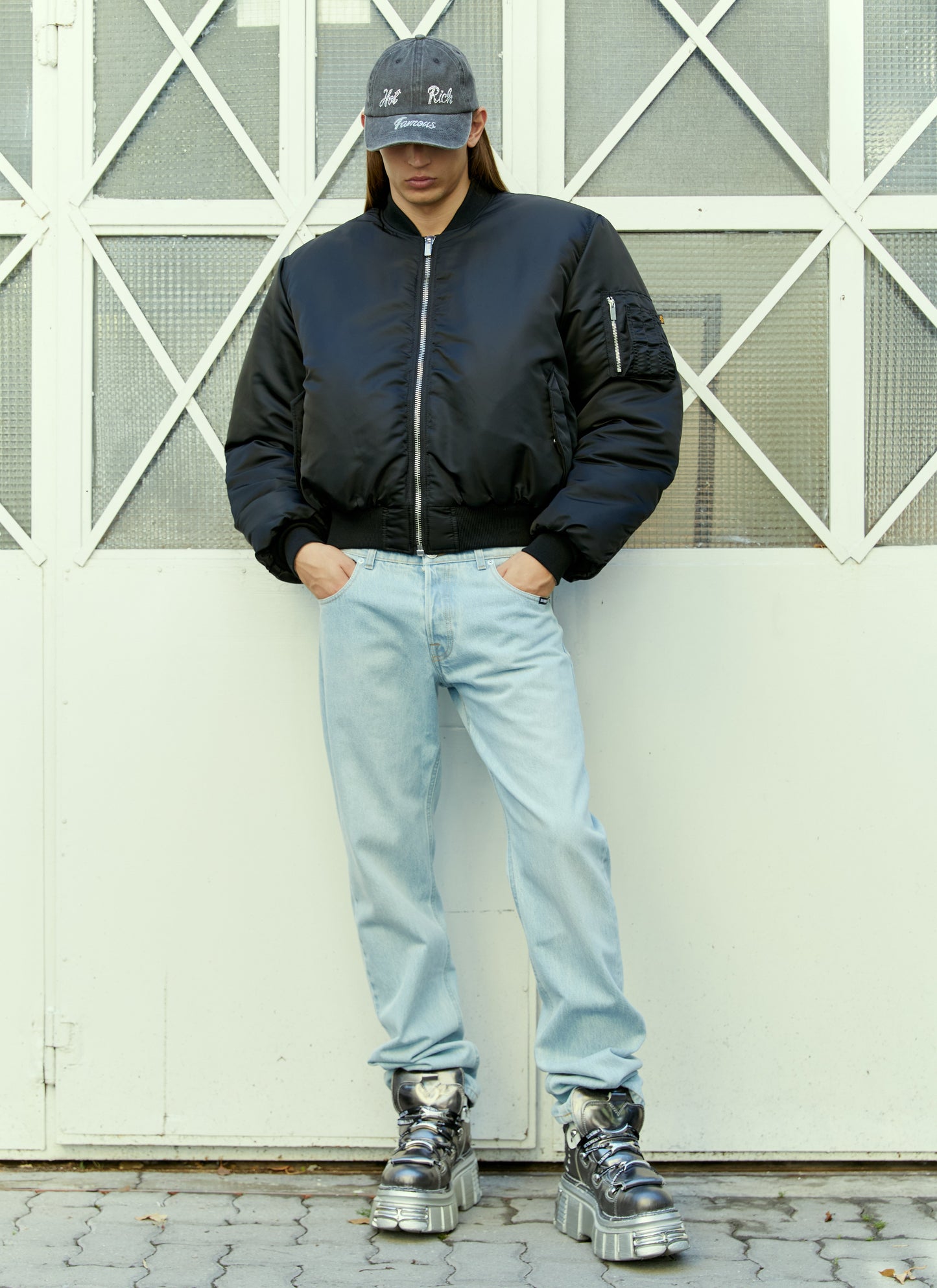 Vtmnts Men Double Waist Denim Jeans