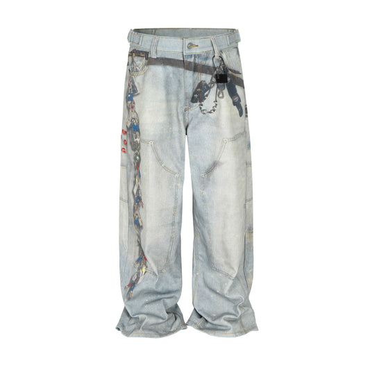 WIDEBOY PADLOCK DENIM