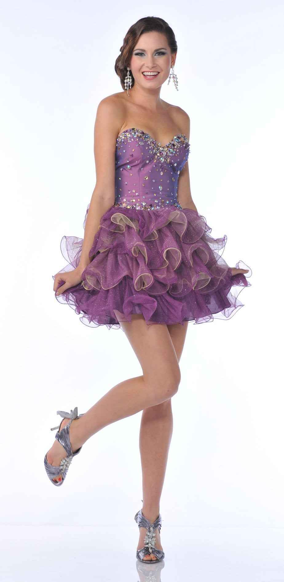 CLEARANCE - Cinderella Divine 1833 Ruffle Layer Tulle Skirt Dress (Size 4)