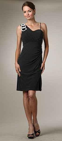 CLEARANCE - Celavie 6031s Black Wedding Guest Dress Elegant (Size XL)