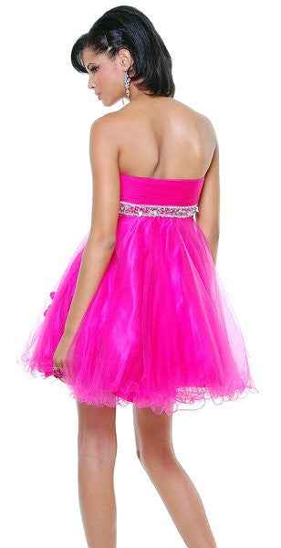 CLEARANCE - Cinderella Divine 4051 Short A-Line Dress Rhinestone Waist (Size 14)