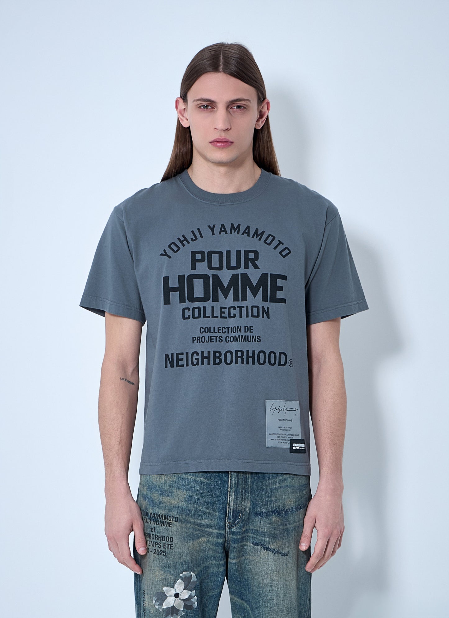 Yohji Yamamoto Men Logo Motif T-Shirt